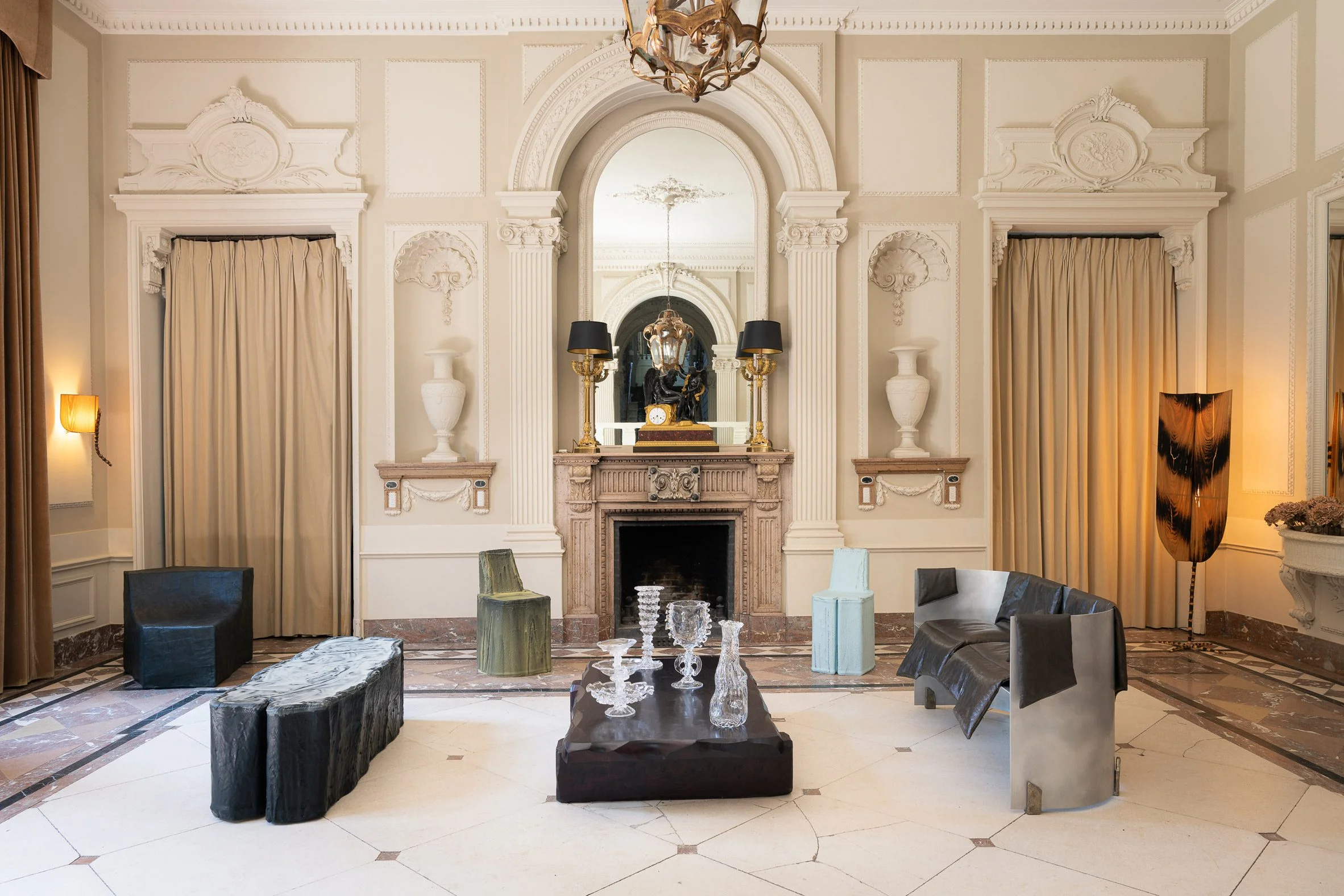 Entrance lobby for God Speed exhibition by Uppercut at Chateau de Spycker