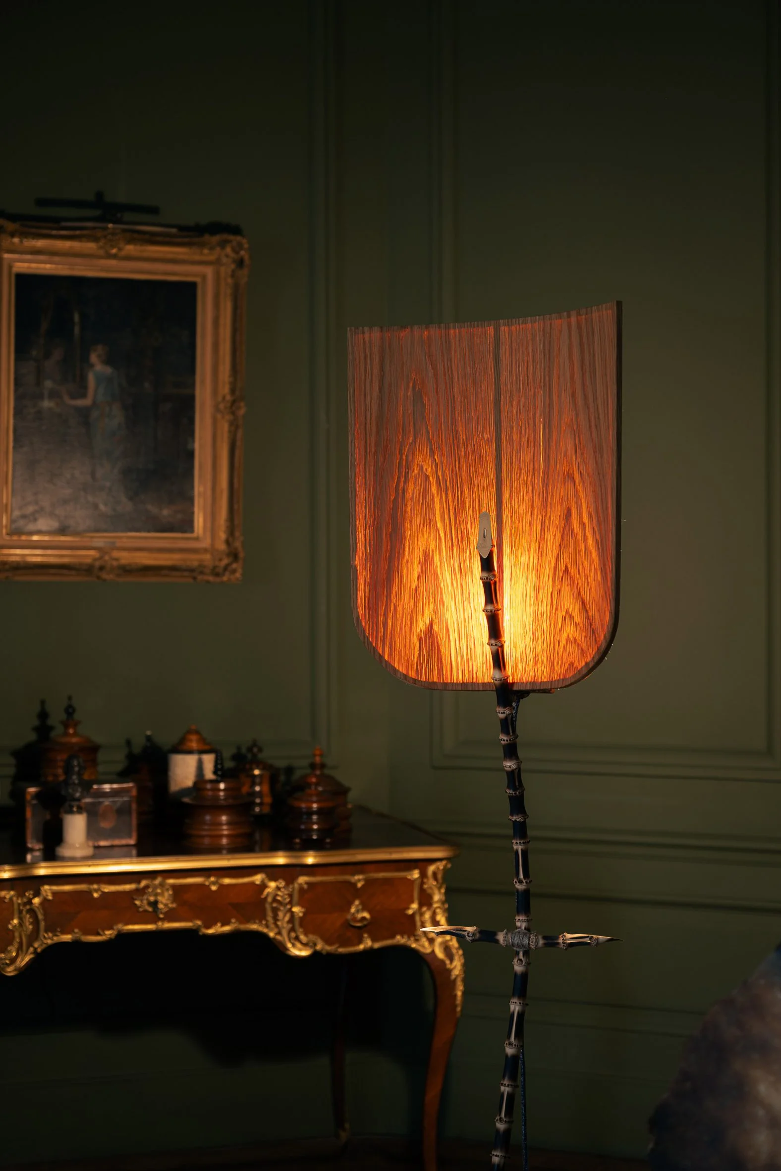 Yoon Shun's lighting in God Speed exhibition by Uppercut at Chateau de Spycker