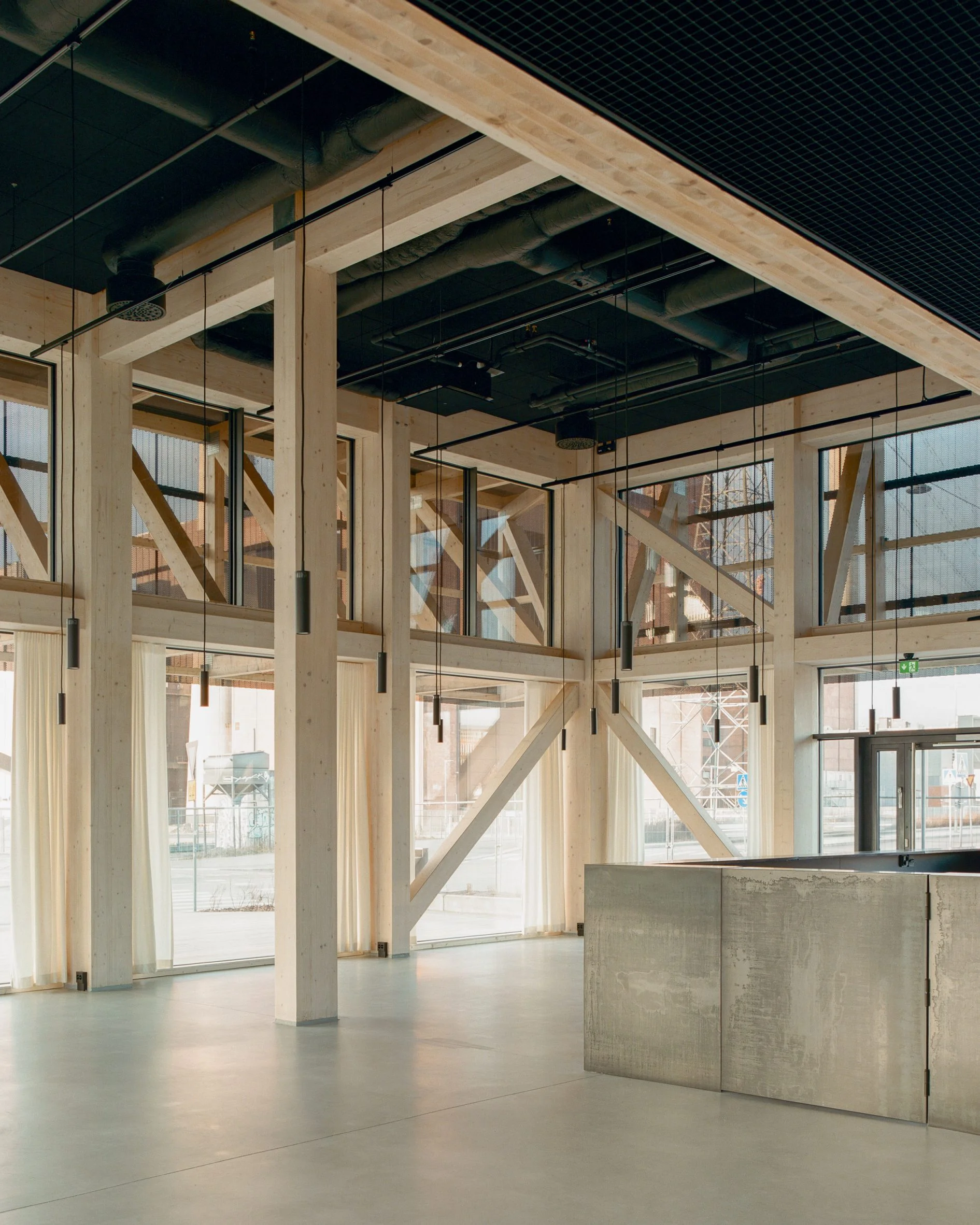 Interior view of community space by AOR Architects